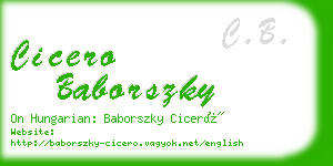 cicero baborszky business card